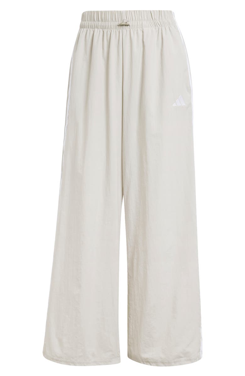 adidas Essentials 3-Stripes Lifestyle Woven Parachute Pants, Alternate, color, Wonalu/Whi