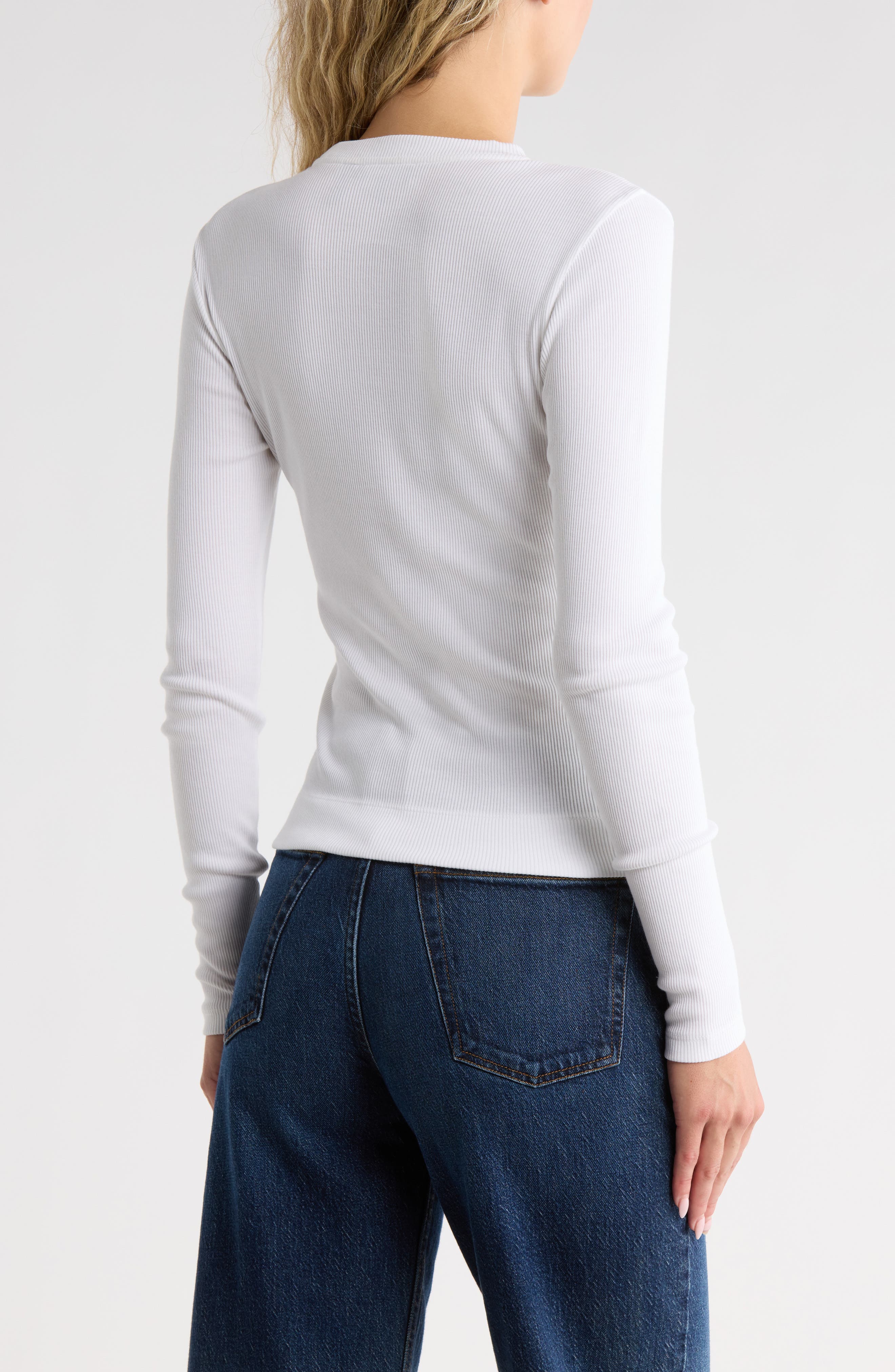 Theory Compact Rib Long Sleeve T-Shirt (Women) | Nordstromrack
