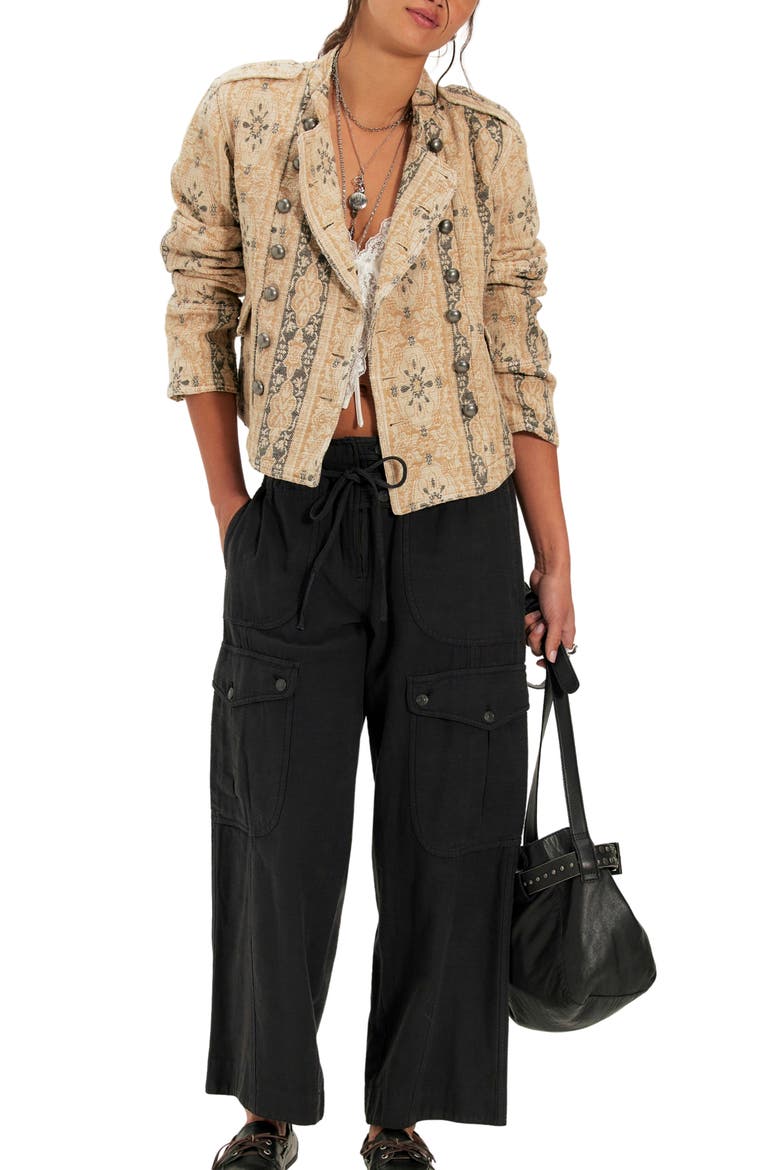Lotty Jacquard Jacket, Alternate, color, MORNING OAT