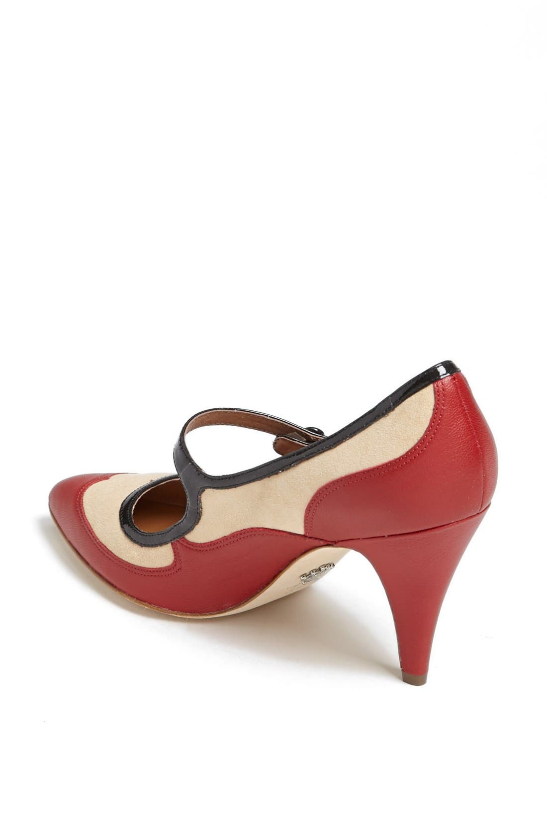 'Aneko' Pump, Alternate, color, SCARLET