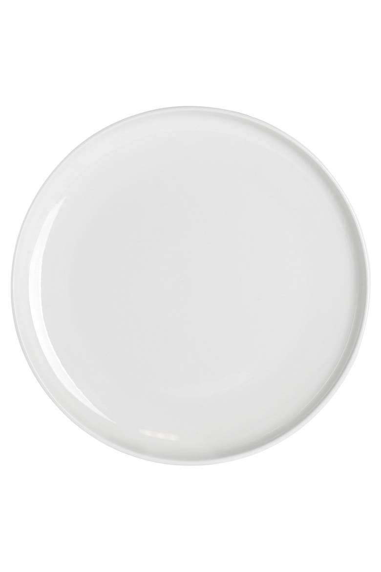 12 Piece Fine Ceramic Dinnerware Set in Bright White, Alternate, color, White