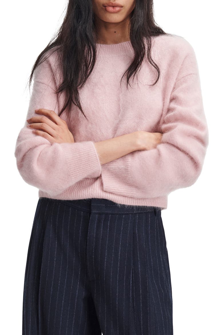 Jada Brushed Cashmere Crewneck Sweater, Alternate, color, PINK