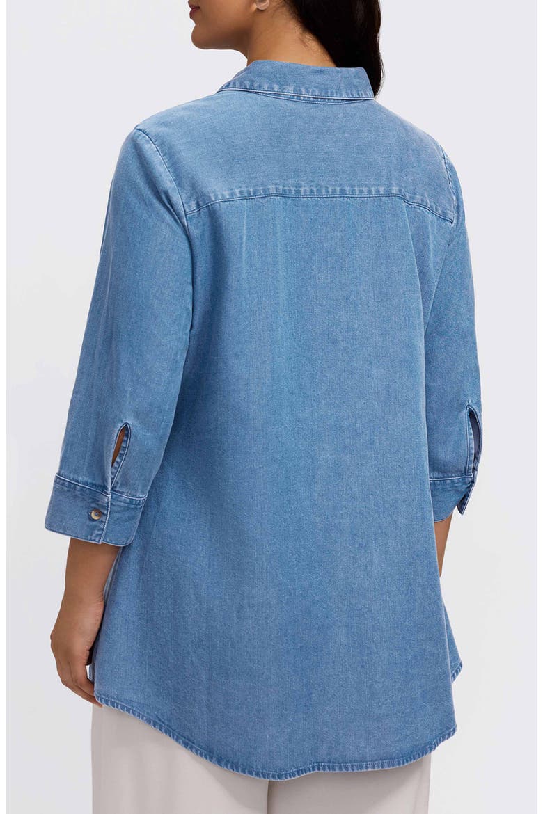 Cici Denim Tunic Shirt, Alternate, color, BLEACH WASH