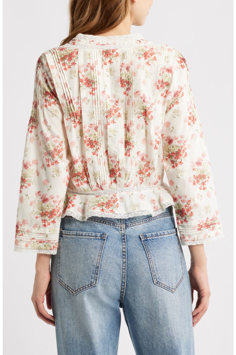 Hillock Floral Organic Cotton Voile Top, Alternate, color, LANTANA FLORAL
