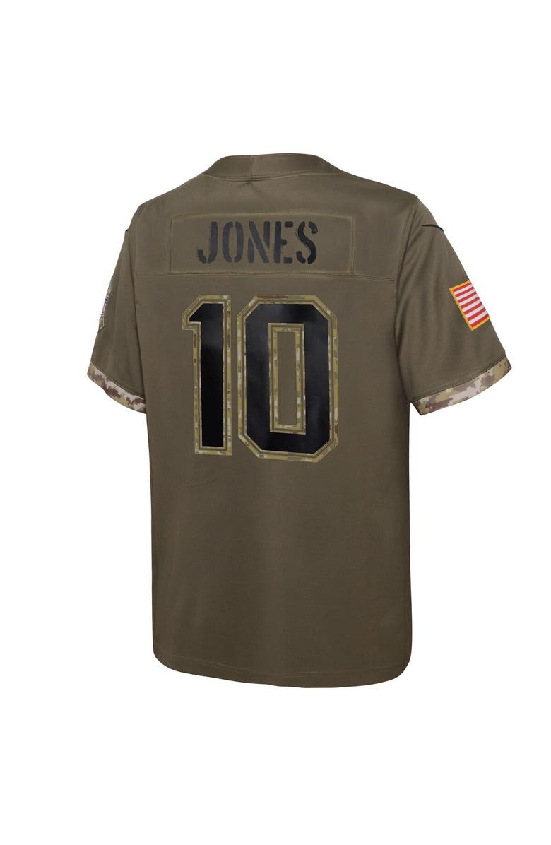 Nike Youth Nike Mac Jones Olive New England Patriots 2022 Salute To Service Player Limited Jersey, Alternate, color, 