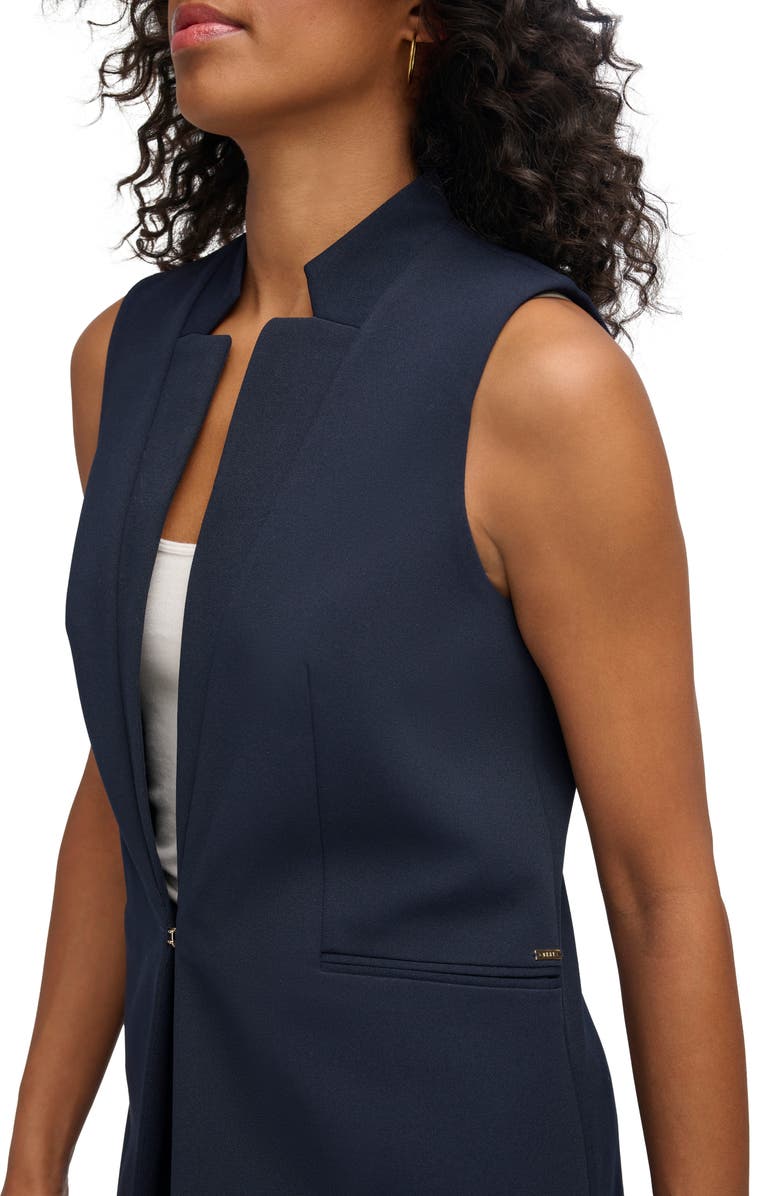 DKNY Notched Lapel Sleeveless Blazer, Alternate, color, 