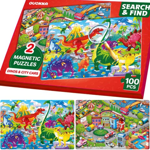 100 PCS Magnetic Puzzle Book for Kids