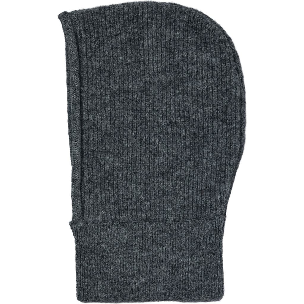 Hyer Goods Upcycled Merino Wool Ribbed Balaclava In Gray