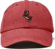 Dalix Dachshund Embroidered Dad Cap