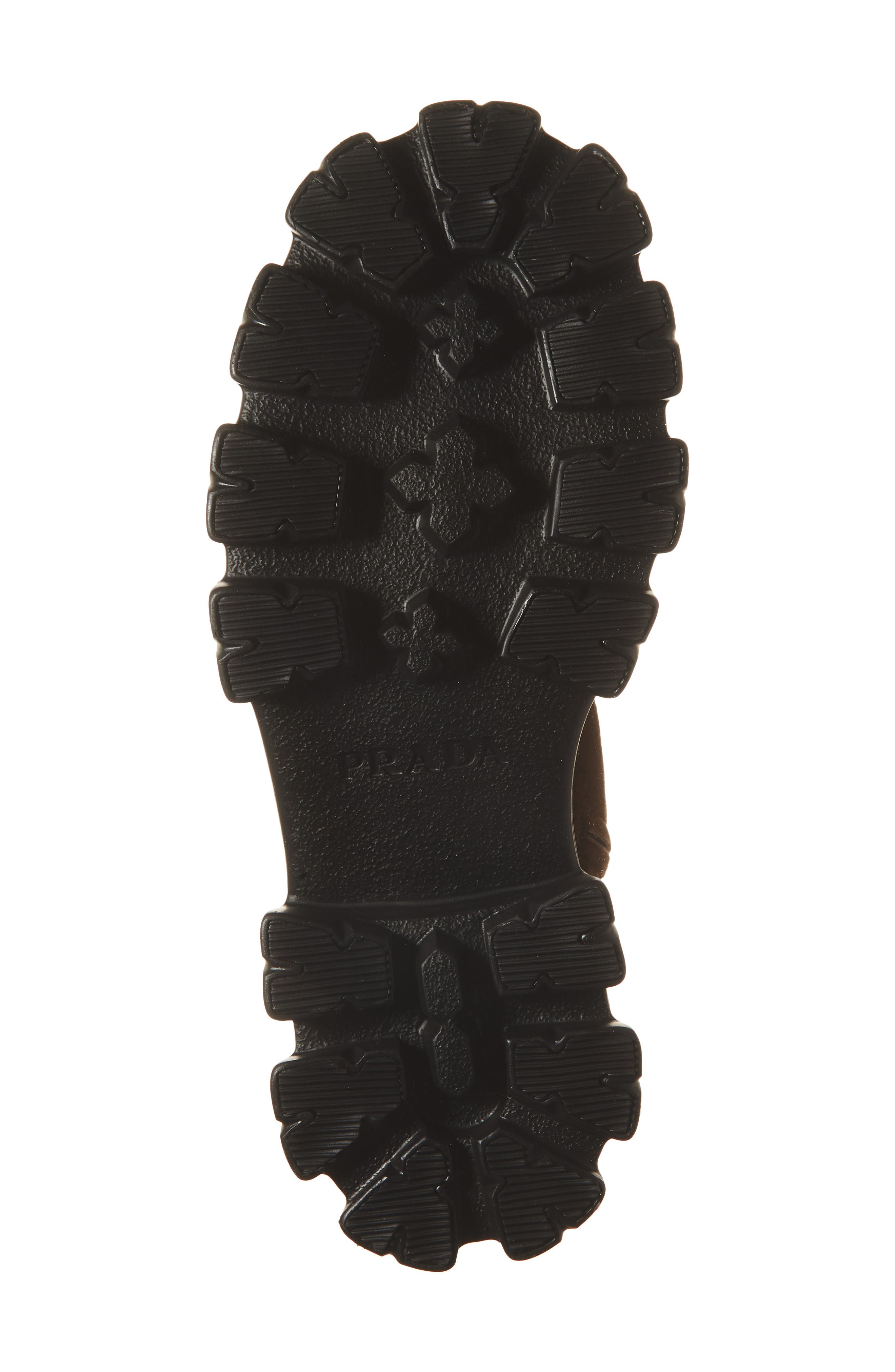 Prada Monolith Lug Sole Bootie, Alternate, color, Moro