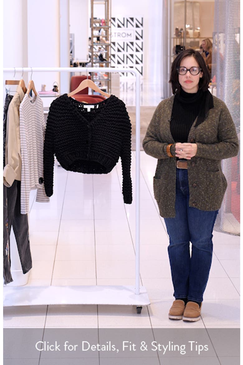 The Bubble Cotton Blend Crop Cardigan video