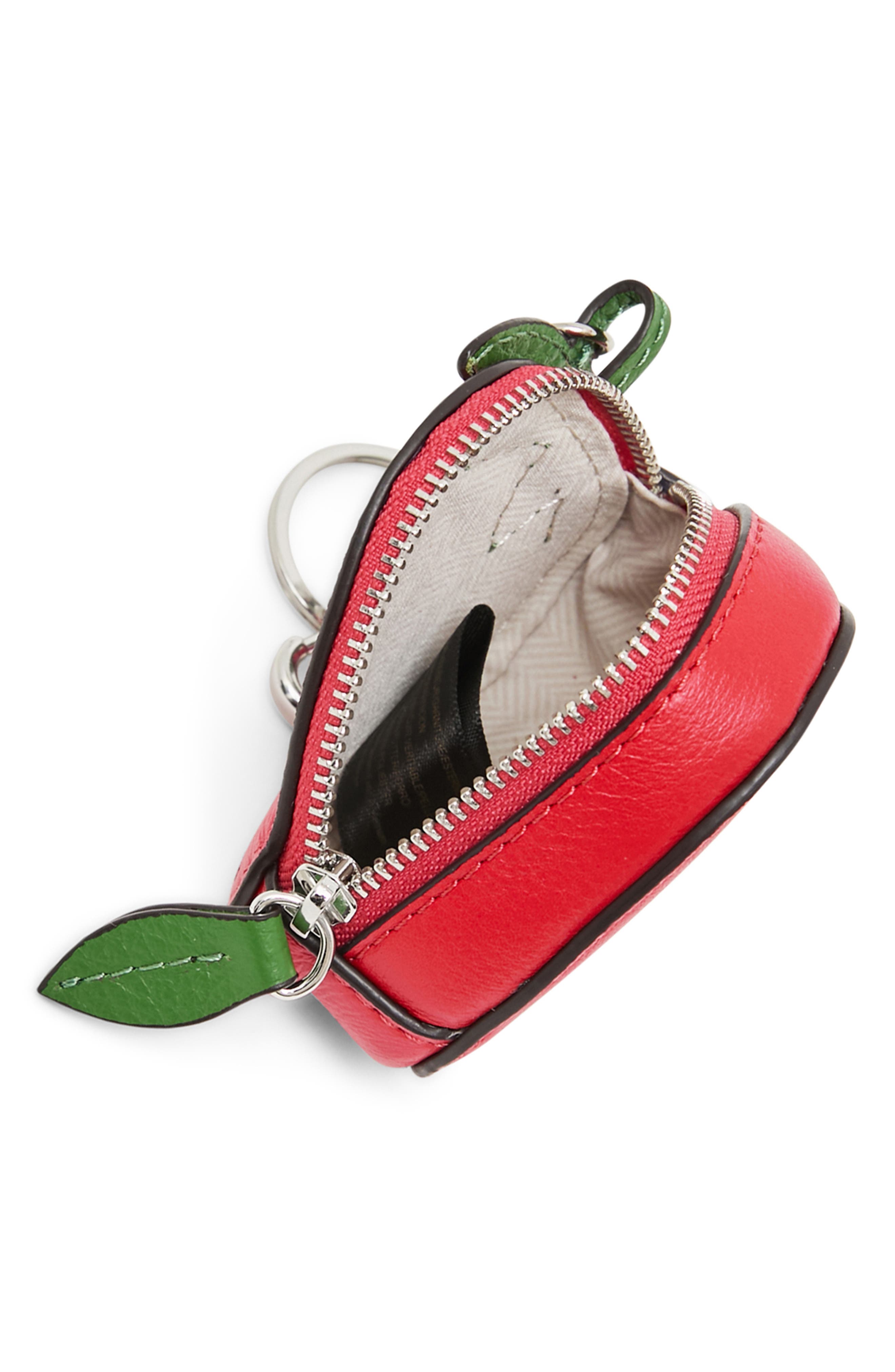 Aussie Strawberry Bag Charm, Alternate, color, RED