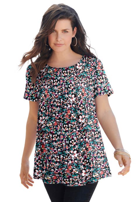 Plus Size Ultimate Cotton Crewneck Short Sleeve Swing Tee