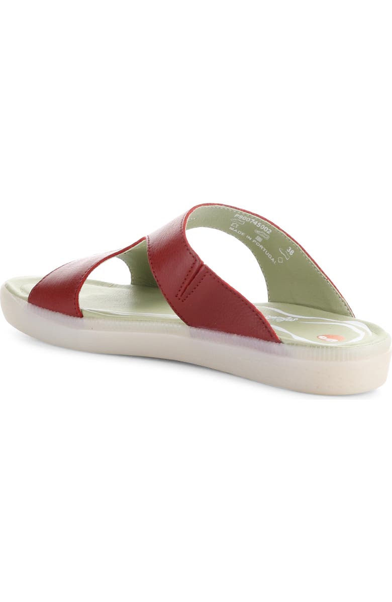 Softinos by Fly London Inbe Slide Sandal, Alternate, color, 002 Red Smooth Leath