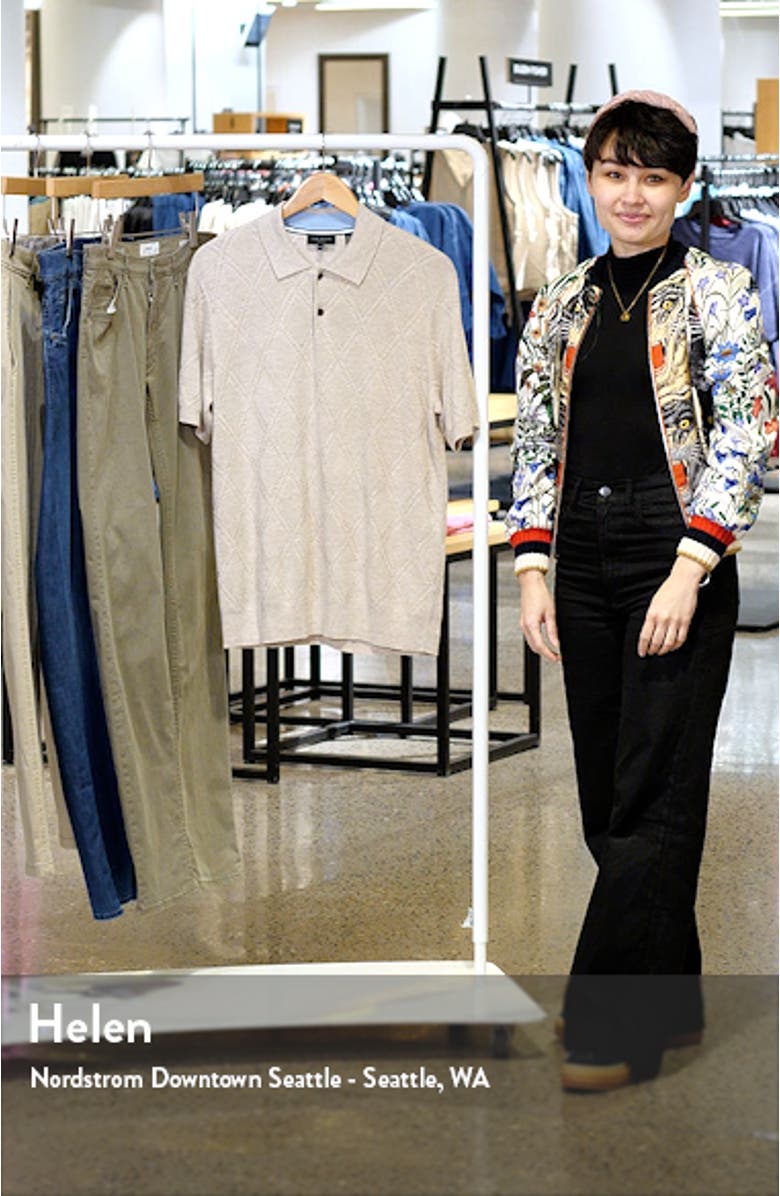 Ventar Diagonal Diamond Polo Sweater, sales video thumbnail