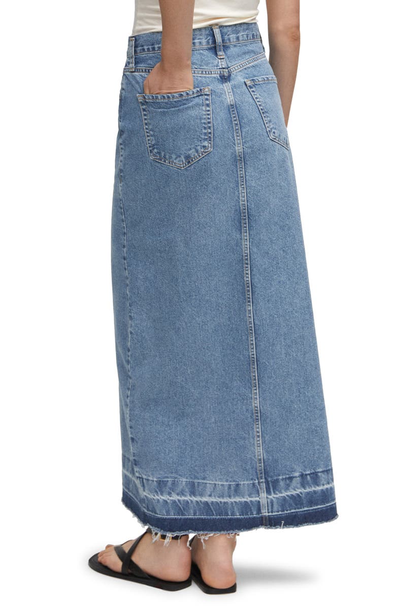 MANGO Denim Midi Skirt, Alternate, color, 