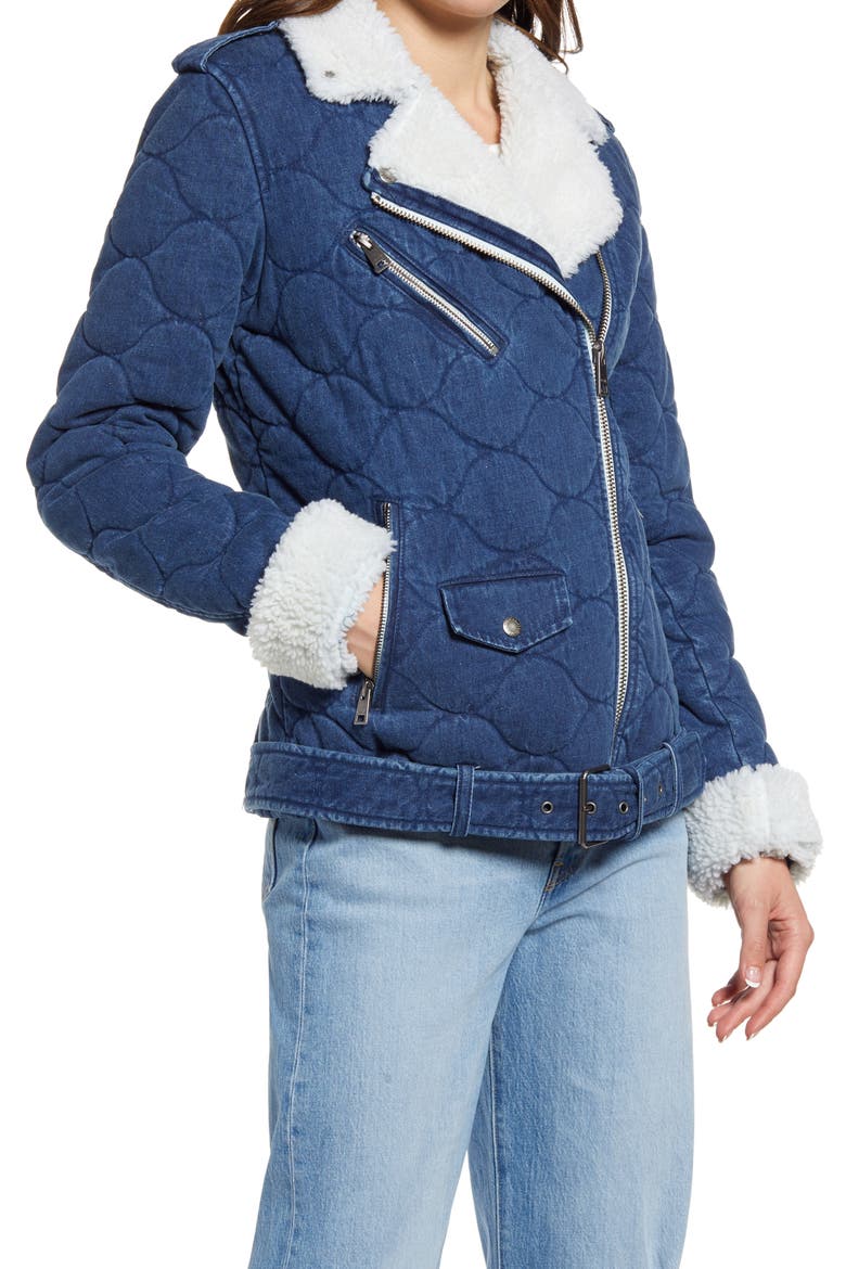 Levi's® Denim Moto Jacket, Alternate, color, MEDIUM DENIM