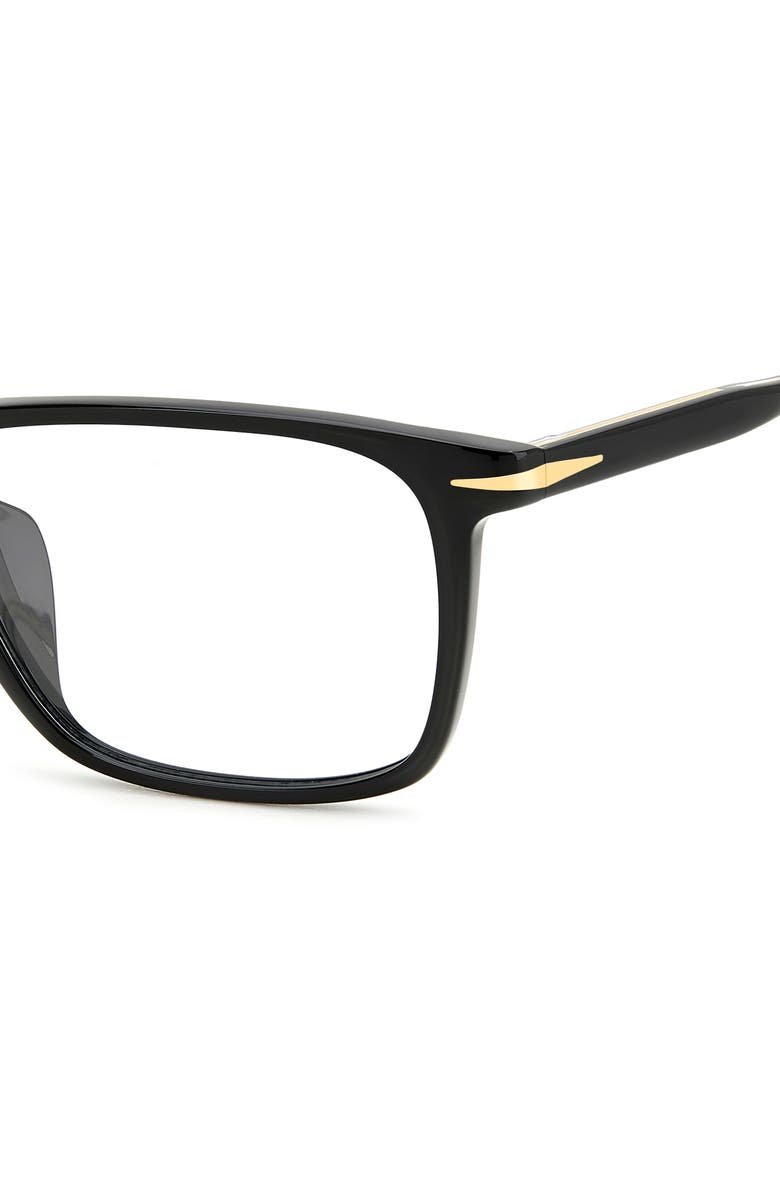David Beckham Eyewear 57mm Rectangular Optical Glasses, Alternate, color, 