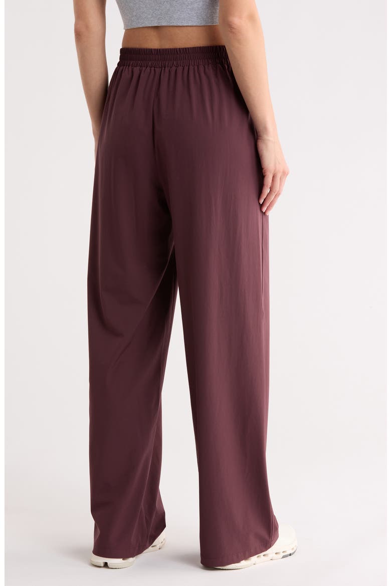 Vista High Waist Woven Pants, Alternate, color, BURGUNDY FUDGE