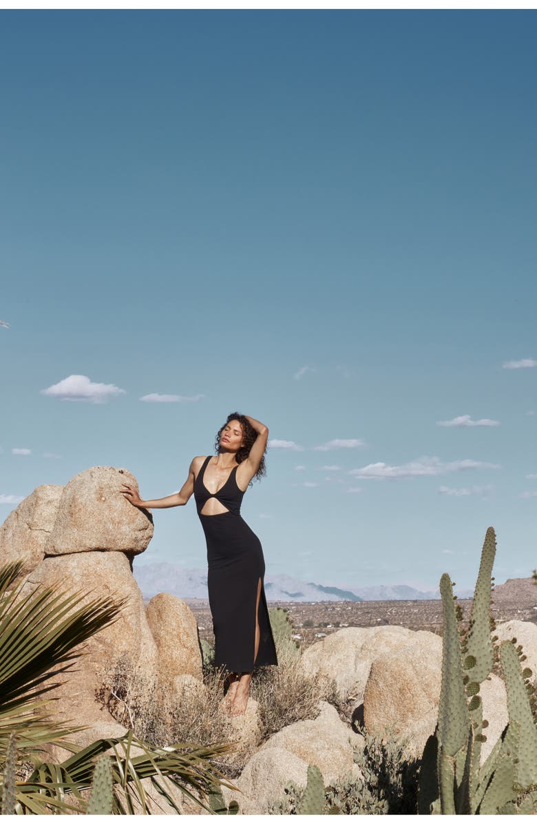 LSPACE Nico Cutout Cover-Up Rib Dress, Alternate, color, 