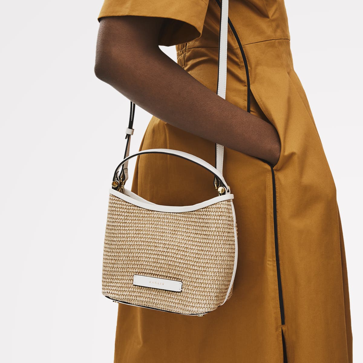 Radley Bathurst Mews - Raffia Small Open Top Satchel Bag, Alternate, color, 