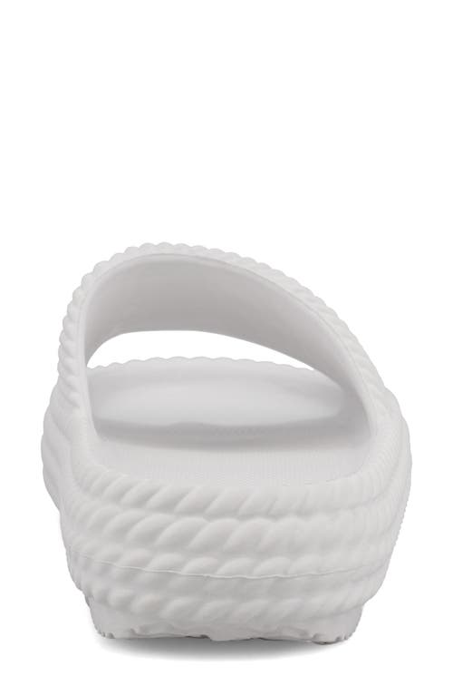 Mia Luvly Slide Sandal In White