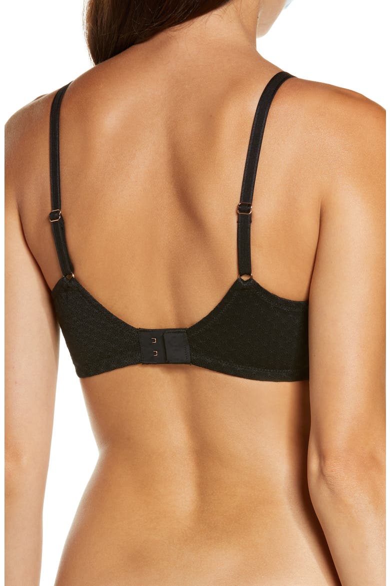 Modern Minimizer Contour Underwire Bra, Alternate, color, BLACK
