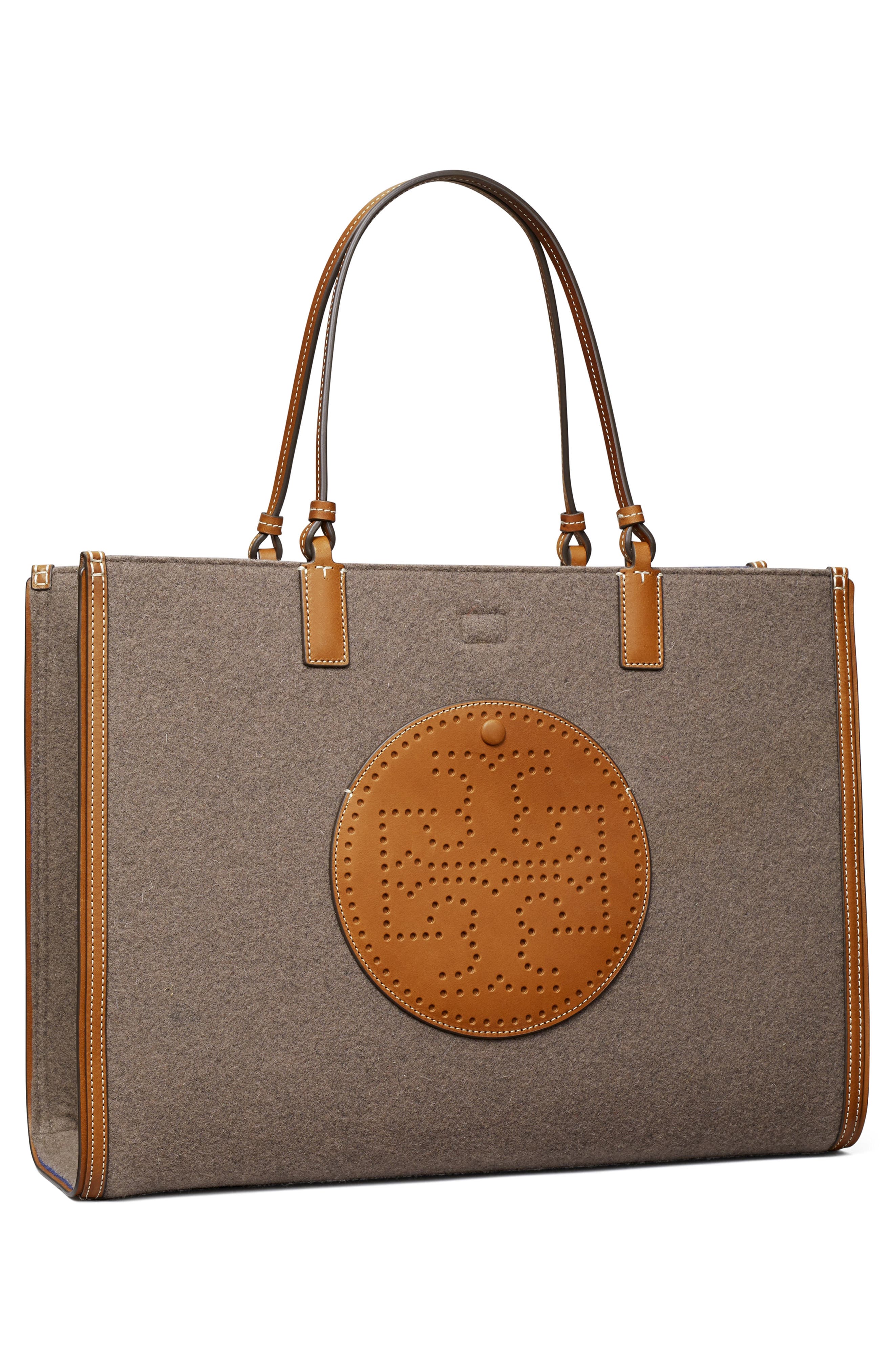Tory Burch Ella Wool Blend Felt Tote, Alternate, color, 