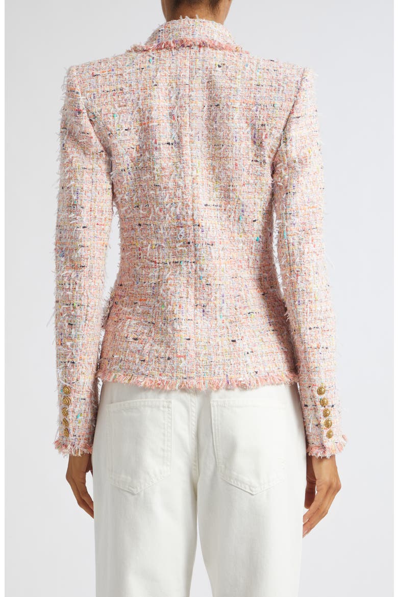 Double Breasted Tweed Jacket, Alternate, color, PINK MULTI
