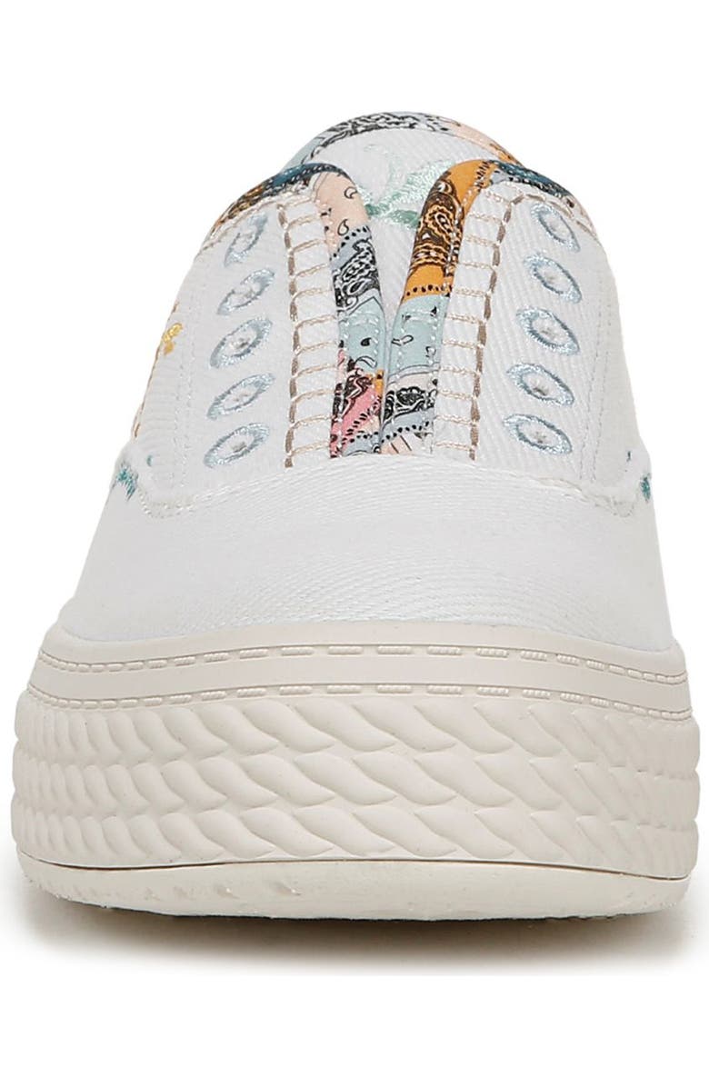 Blowfish Malibu Super Sweet Embroidered Sneaker, Alternate, color, White Twill Fabric