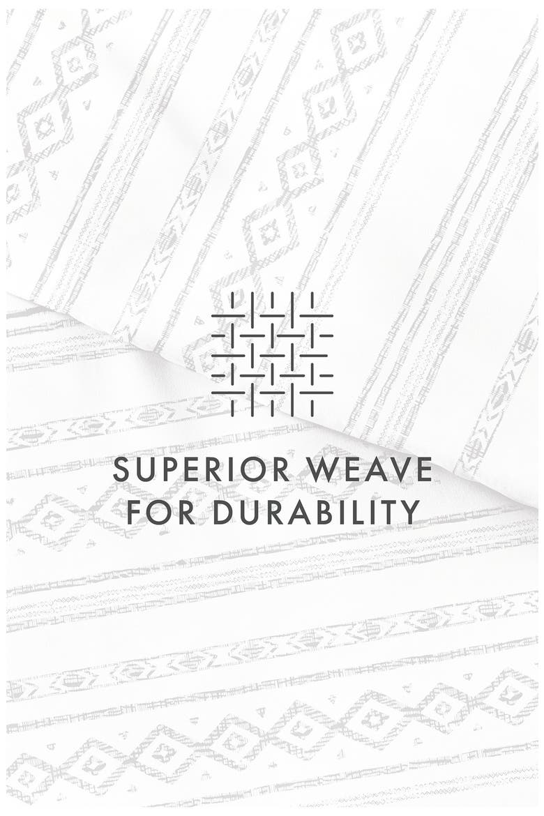 IENJOY HOME Premium Ultra Soft Geo Threads Pattern 3-Piece Duvet Cover Set, Alternate, color, LIGHT GRAY