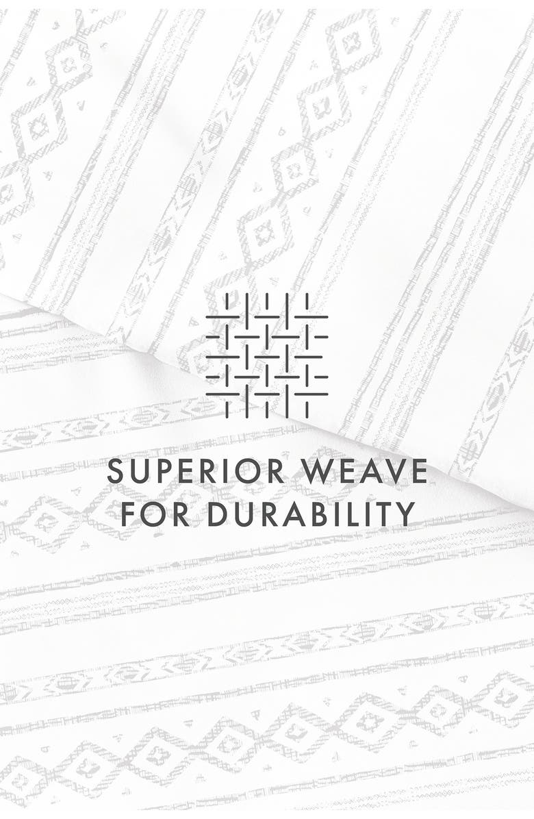 HOMESPUN IENJOY HOME Premium Ultra Soft Geo Threads Pattern 3-Piece Duvet Cover Set, Alternate, color, Light Gray