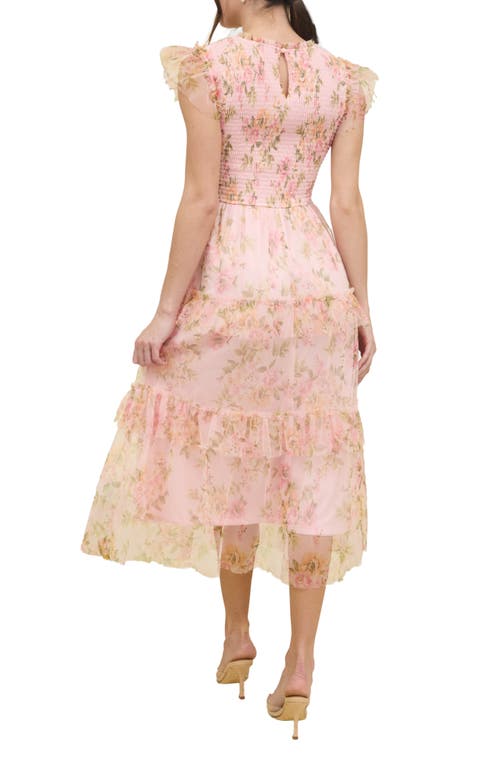 BLU PEPPER BLU PEPPER FLORAL SMOCKED MAXI DRESS 