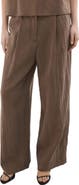 MANGO Straight Leg Lyocell Pants