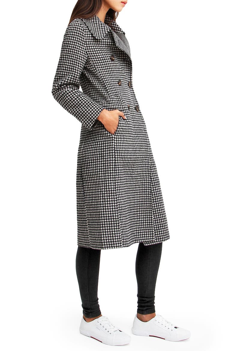 Save My Love Wool Coat, Alternate, color, BLACK/WHITE