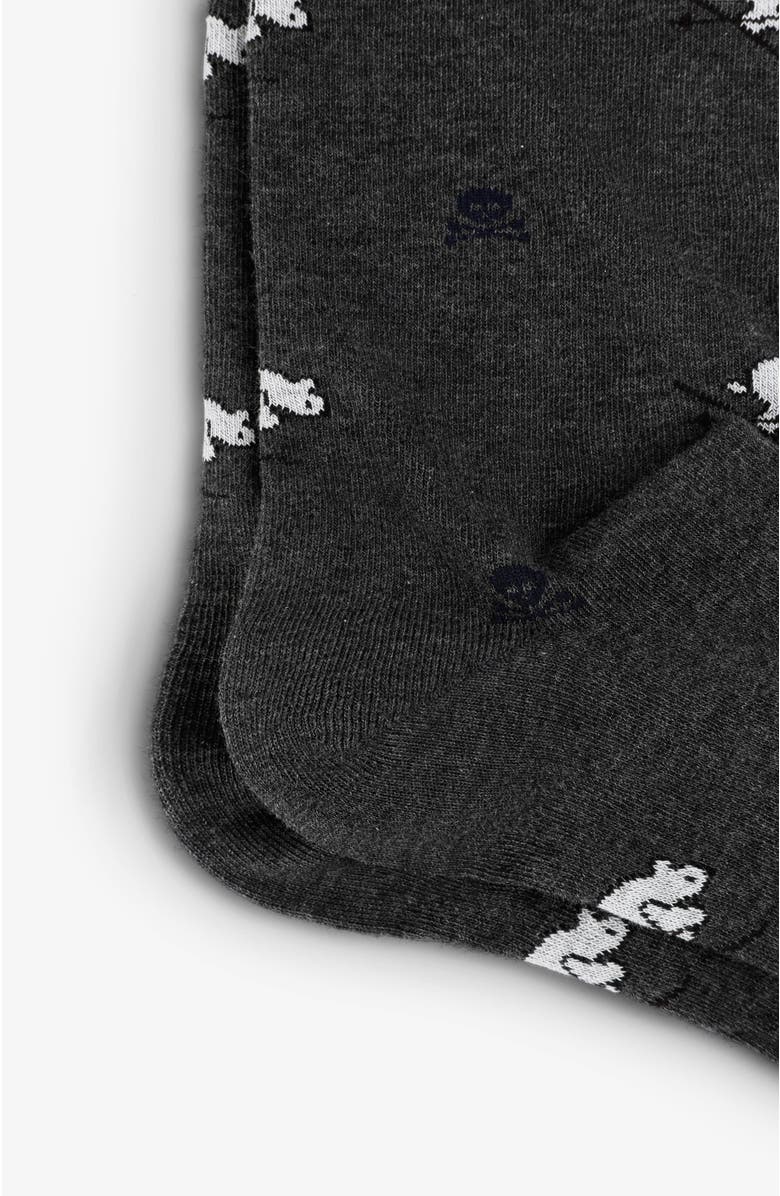 Scalpers Bear Funny L Socks, Alternate, color, Darkgrey