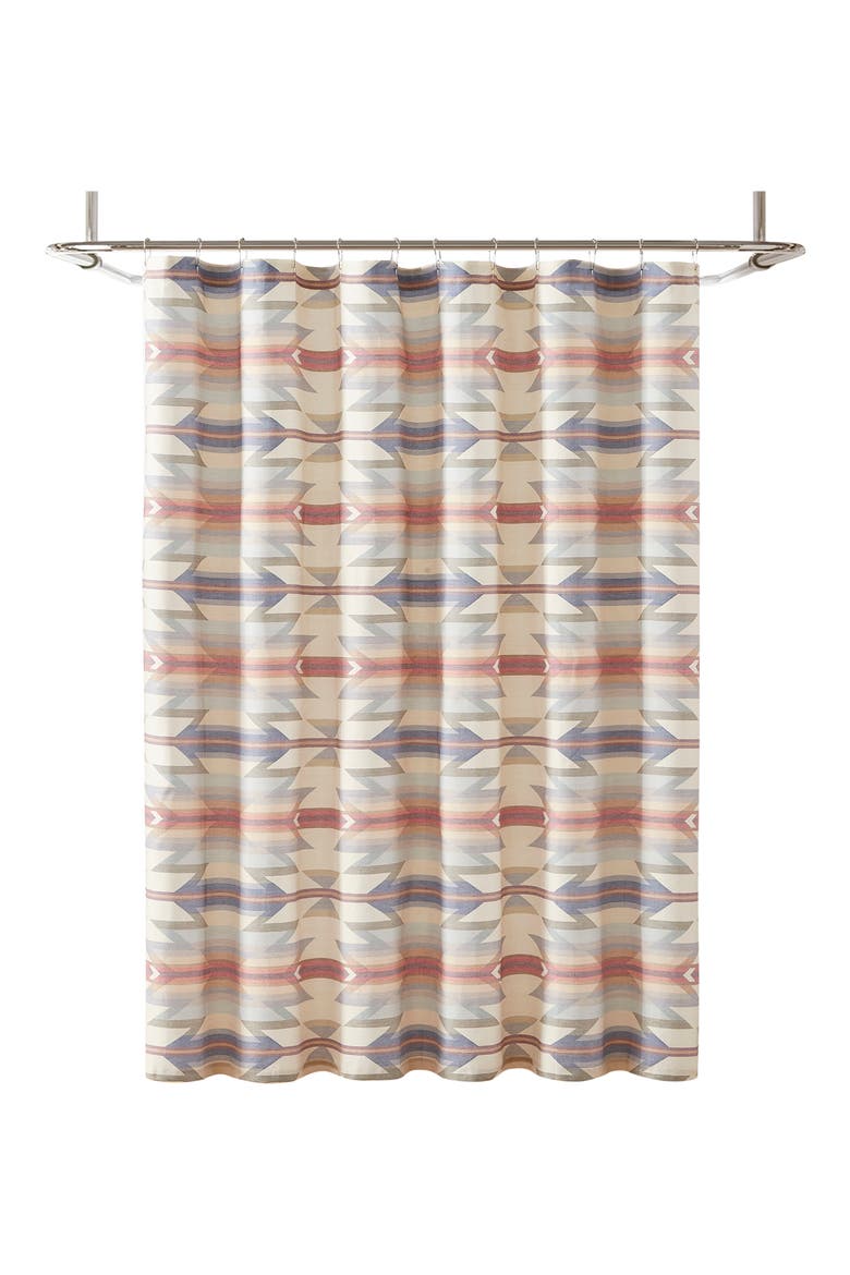 Wyeth Trail Shower Curtain, Main, color, OATMEAL MULTI