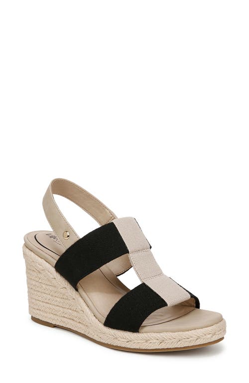 Shop Lifestride Tallulah Espadrille Slingback Platform Wedge Sandal In Black/natural