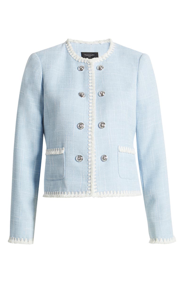 Tahari ASL Bouclé Crop Jacket, Alternate, color, 