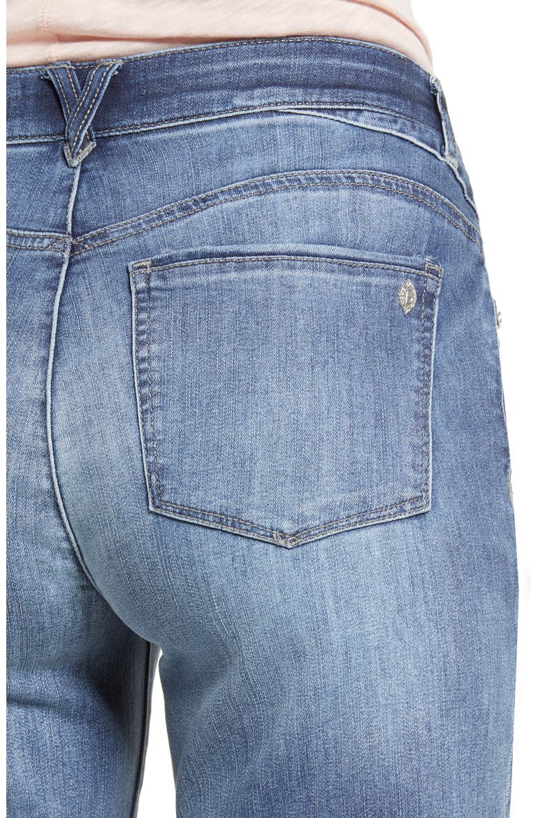 Luxe Touch Ab-Solution High Waist Vintage Skinny Crop Jeans (Nordstrom Exclusive), Alternate, color, BLUE