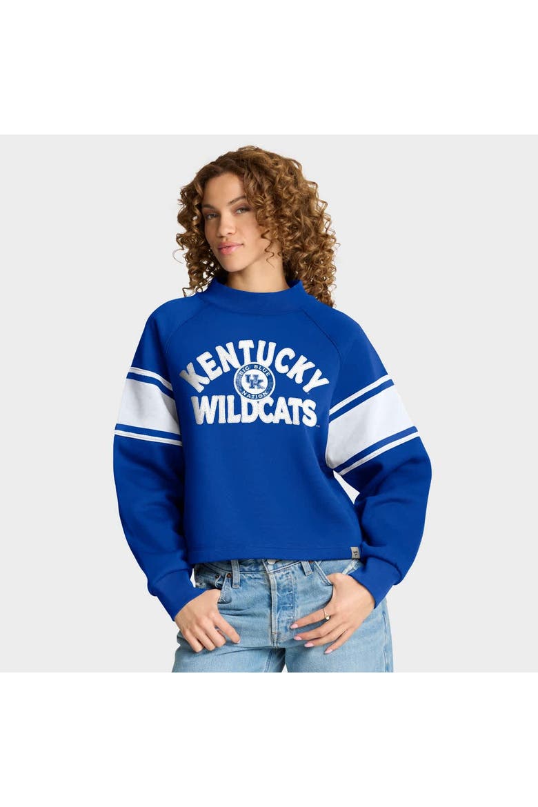 Women's Fanatics Royal Kentucky Wildcats Oversized Hometown Premium Punt Coverage Raglan Pullover Sweatshirt, Main, color, Royal