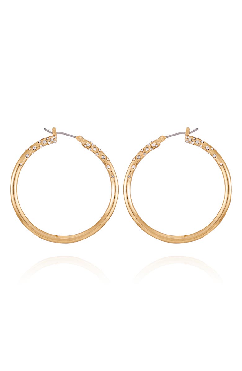 Vince Camuto Scattered Hoop Earrings, Main, color, Gold Tone