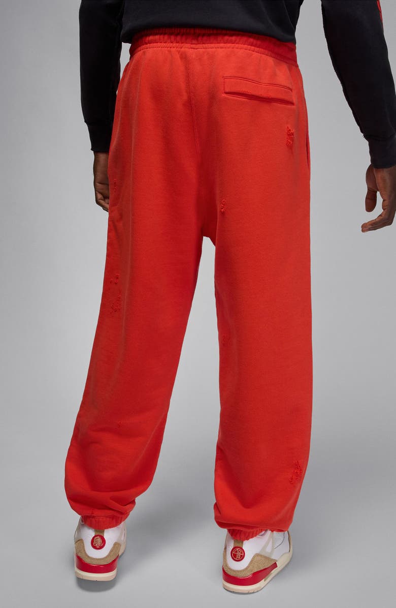 Jordan Rare Air French Terry Graphic Sweatpants, Alternate, color, Chile Red/ Sail