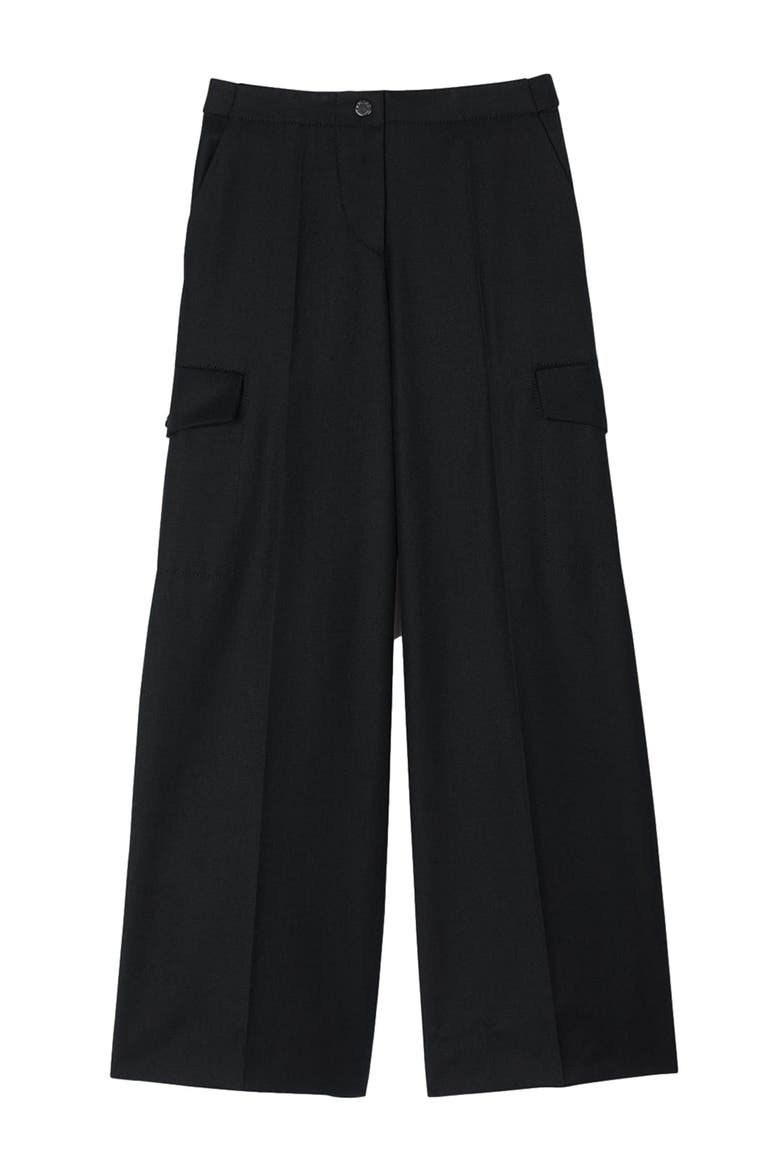 Wide-leg trousers, Alternate, color, Black