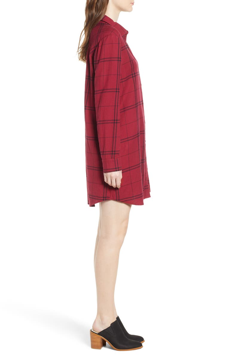 BP. Plaid Shirt Dress, Alternate, color, 