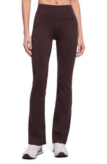 Balance Collection Bea Flare Leggings & Scrunchie Set In Mole Brown/ Multi
