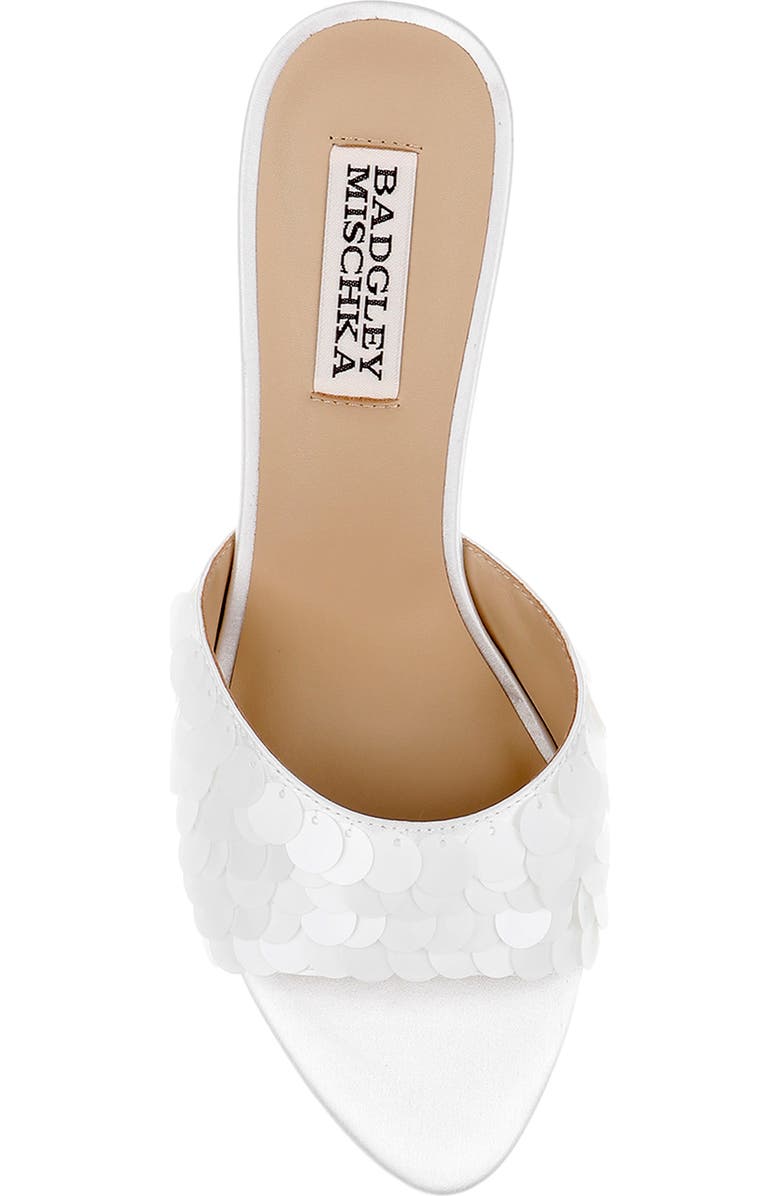 Badgley Mischka Collection Winika Slide Sandal, Alternate, color, White Satin