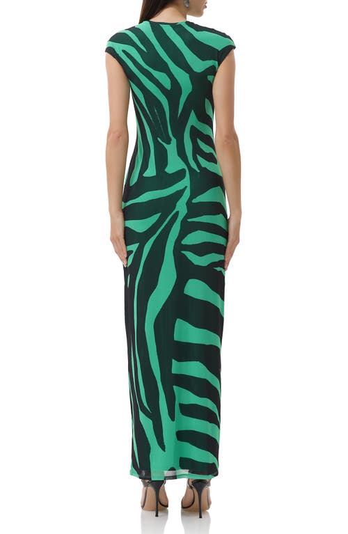 AFRM AFRM CODY PRINT CAP SLEEVE MESH MAXI DRESS