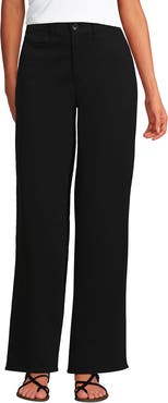 Lands' End Chino High Rise Rail Straight Leg Pants