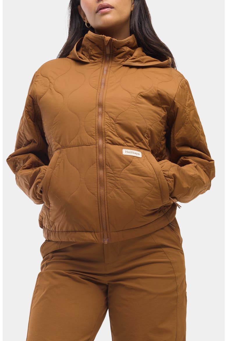 Bessie Water Resistant Packable Quilted Puffer Jacket, Main, color, NUTHATCH